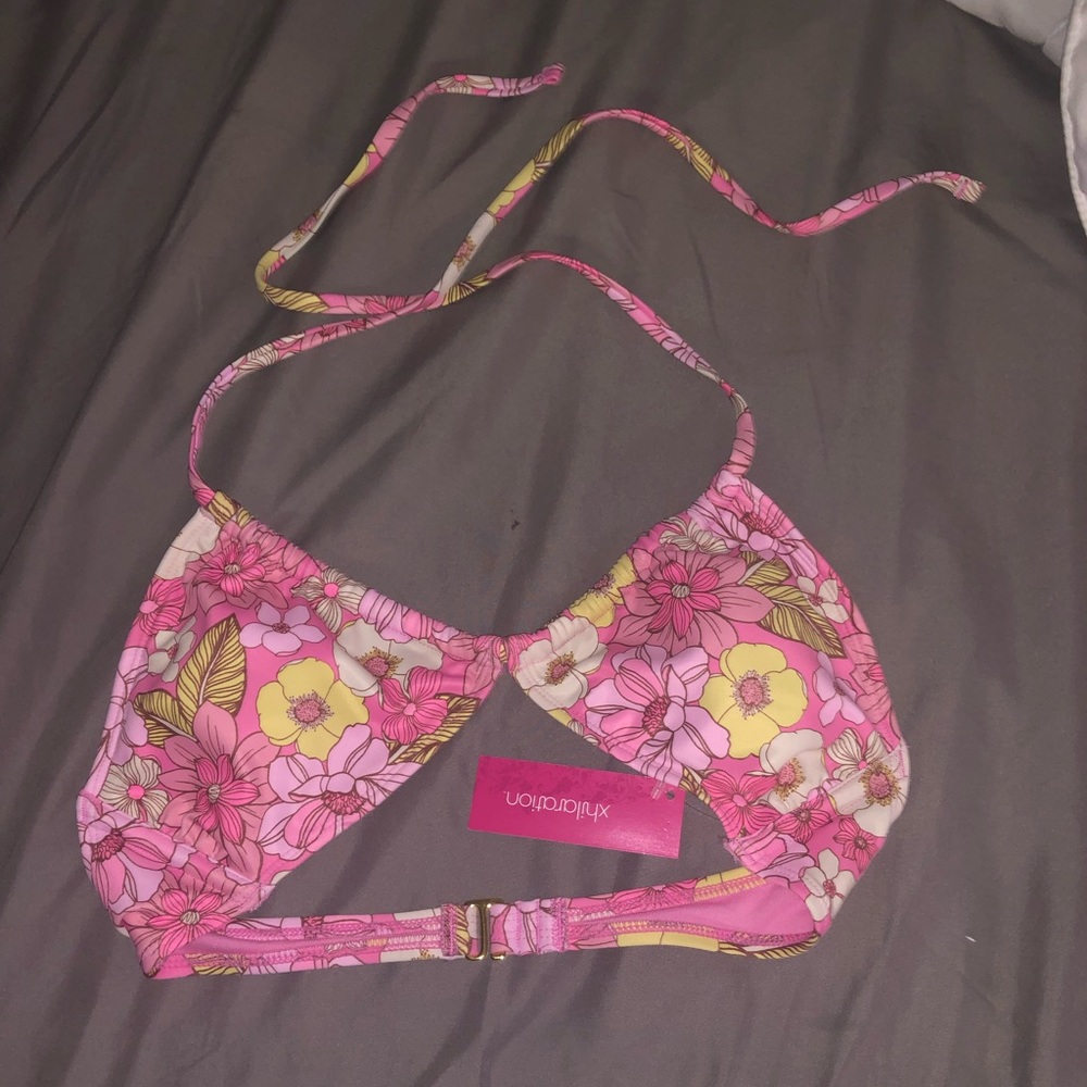 XHILARATION FLORAL BIKINI TOP